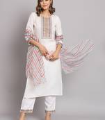   women kurta and trousers pant set cotton blend