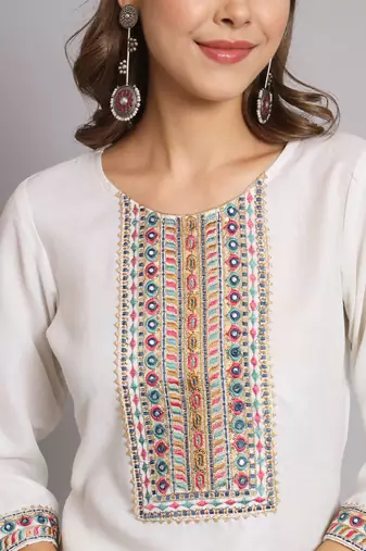   women kurta and trousers pant set cotton blend
