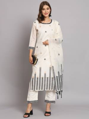  women kurta and trouser duppata set cotton silk chanderi modal 1