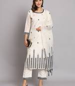  women kurta and trouser duppata set cotton silk chanderi modal