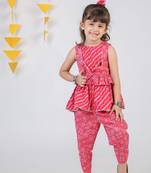 Budding bees Pink Elegance Cambric Stripe 3 pcs Set  with scrunchie