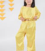 Budding Bees 2pcs Golden Aura Yellow Top and Trousers Set-lamon Yellow