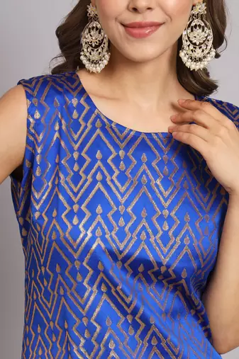   women kurta and trousers pant set silk blend