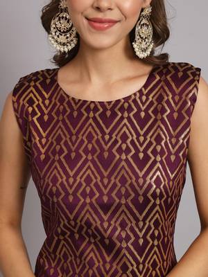  women kurta and trousers pant set silk blend 3