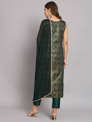   women kurta and trousers pant set silk blend 2