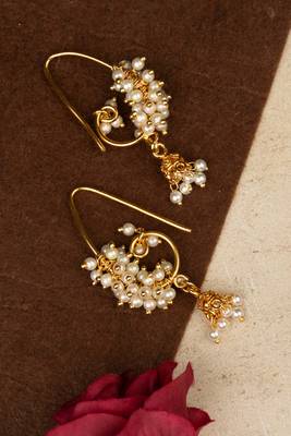 Delicate Gold Pearl Drops 1