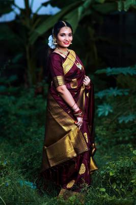 WINE UNIQUE PRETTY JACQUARD SAREE 3