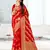 Sangam Prints Red Silk Siroski Stone Work Traditional Tassels Saree