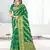 Sangam Prints Green Silk Siroski Stone Work Traditional Tassels Saree