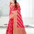 Sangam Prints Light Pink Silk Siroski Stone Work Traditional Tassels Saree