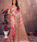 Sangam Prints Pink South Silk Rich Pallu Silk Traditional Tassels Saree