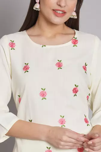   women kurta and trousers pant set cotton blend