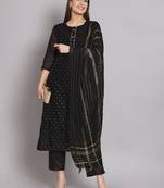  women kurta and trouser duppata set chanderi modal butti
