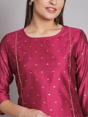  women kurta and trouser duppata set chanderi modal butti 3