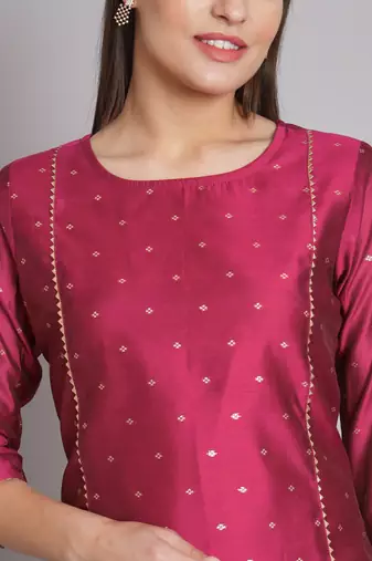  women kurta and trouser duppata set chanderi modal butti