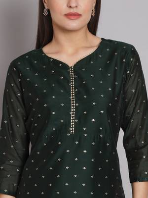  women kurta and trouser duppata set chanderi modal butti 3