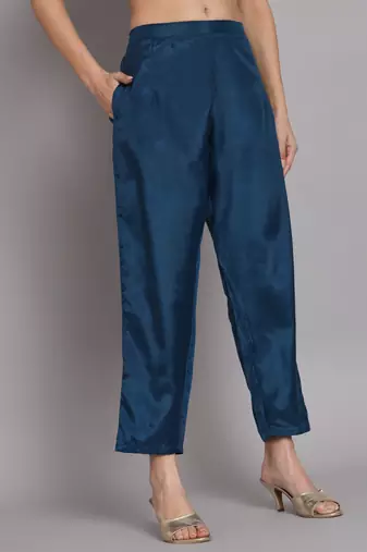  women kurta and trouser duppata set chanderi modal butti