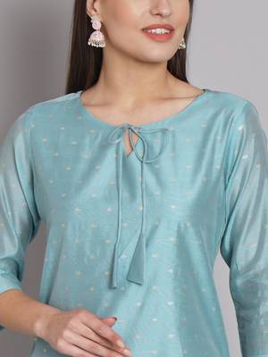  women kurta and trouser duppata set chanderi modal butti 3