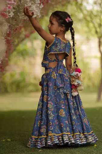 Blue Print Lehenga Choli