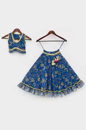 Blue Print Lehenga Choli