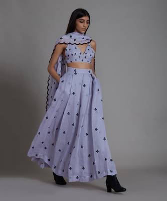 Lavender Club Counter Lehenga Set 4
