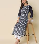  women chikan/ chikankari embroidery georgette straight kurta