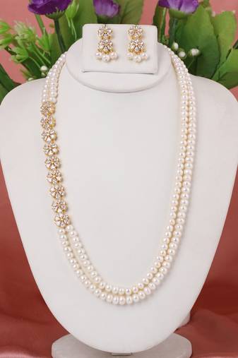 Natural fresh water pearls necklace set