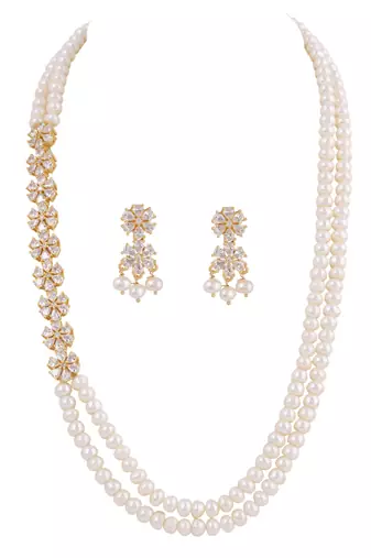 Natural fresh water pearls necklace set