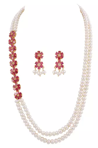 Natural fresh water pearls necklace set