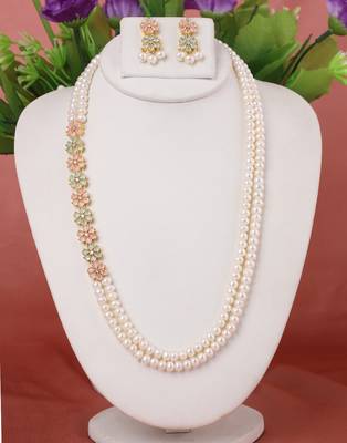 Natural fresh water pearls necklace set 1