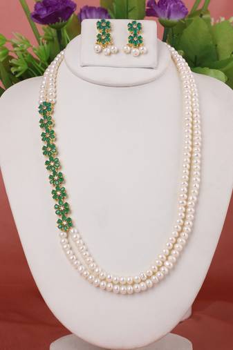 Natural fresh water pearls necklace set