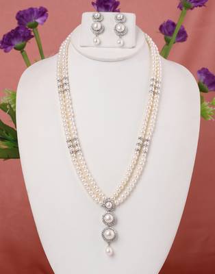 Natural fresh water pearls necklace set 1