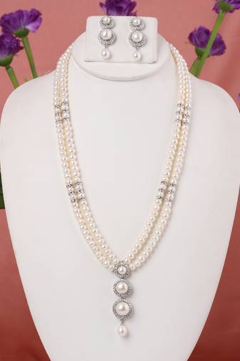 Natural fresh water pearls necklace set
