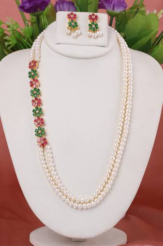 Natural fresh water pearls necklace set