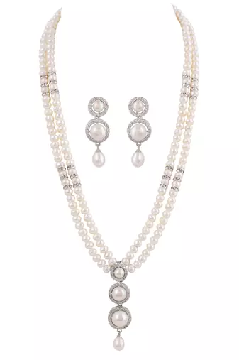 Natural fresh water pearls necklace set