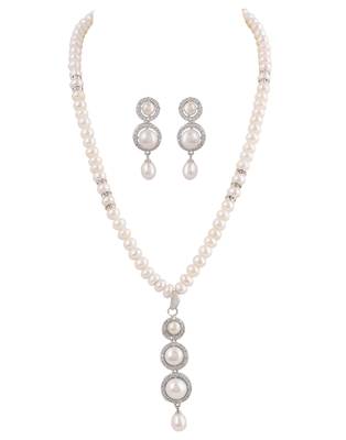 Natural fresh water pearls necklace set 2