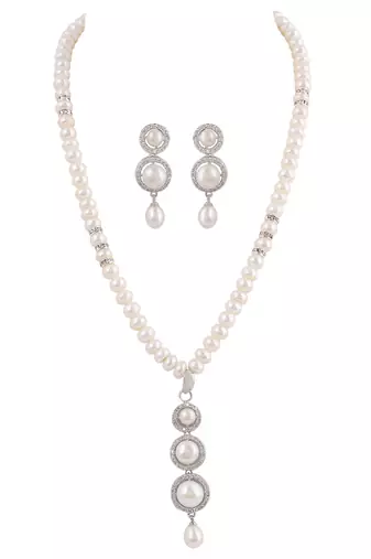 Natural fresh water pearls necklace set