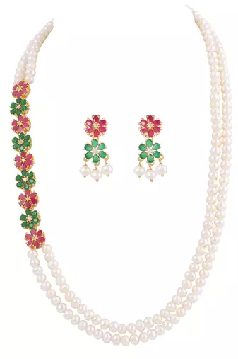 Natural fresh water pearls necklace set