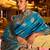 Kimisha women's sky blue silk woven saree with unstitched blouse piece