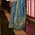 Kimisha women's sky blue silk woven saree with unstitched blouse piece