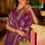 Kimisha women's wine silk woven saree with unstitched blouse piece