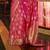 Kimisha women's rani silk woven saree with unstitched blouse piece
