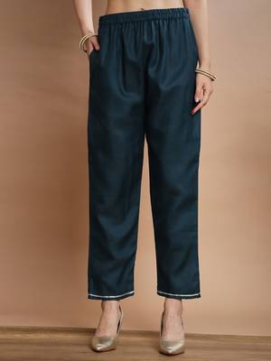   women kurta and trousers pant set cotton blend 4