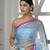 Geroo Jaipur Blue & Pink Bandhani Gotta Patti Pure Silk Bandhani Saree