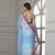 Geroo Jaipur Blue & Pink Bandhani Gotta Patti Pure Silk Bandhani Saree