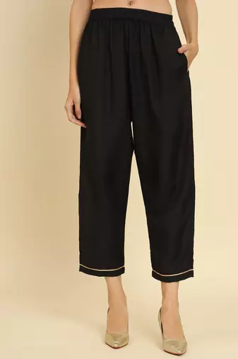   women kurta and trousers pant set cotton blend
