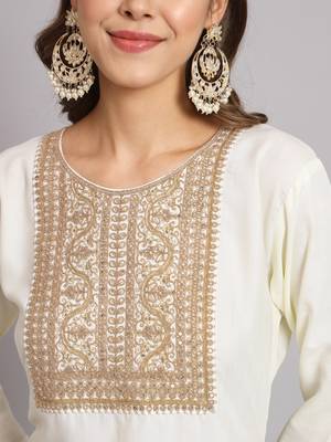   women kurta and trousers pant set cotton blend 3