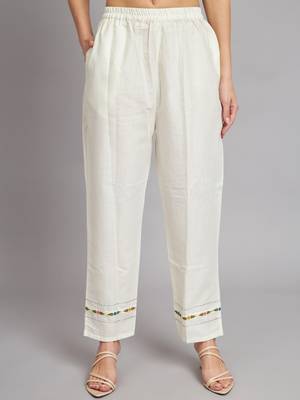   women kurta and trousers pant set cotton blend 4