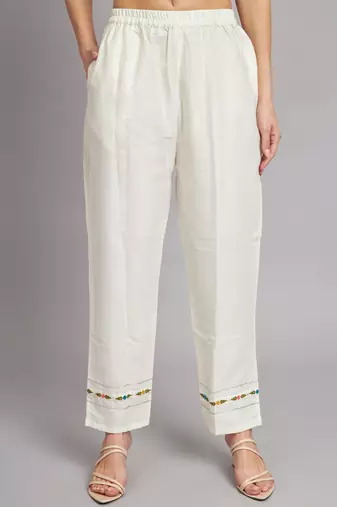   women kurta and trousers pant set cotton blend