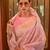 Kimisha women's pink silk woven saree with unstitched blouse piece